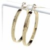 3040 Kolczyki złote pozłacane wiszące 14K Xuping koła 3,5cm
